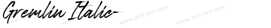 Gremlin Italic字体转换
